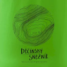Děčínský Sněžník - vrstevnice v kruhu