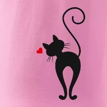 Zamilovaná mačka zozadu