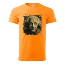 Albert Einstein so slúchadlami Albert Einstein so slúchadlami