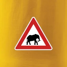 Dopravná značka - Pozor slon Dopravná značka - Pozor slon