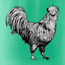 Kohút kreslený čiernobiely