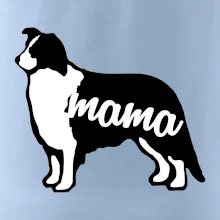 Border kolie mama obrys