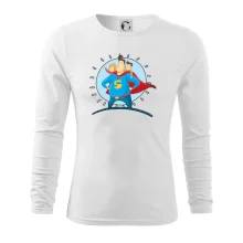 Táta superman - dievča a chlapec Táta superman - dievča a chlapec