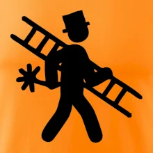 Kominík logo + nápis na zádech