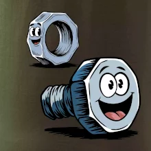 Parové tričko - Skrutka a matka