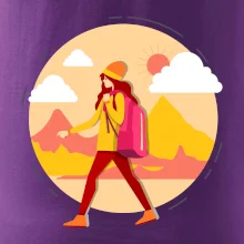 Farebný párový motív na hory