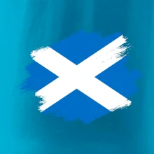 Škótska vlajka kreslená štetcom