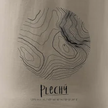 Plechý - vrstevnice v kruhu