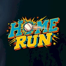 Home run komiksový nápis