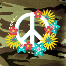 Peace symbol abstraktný