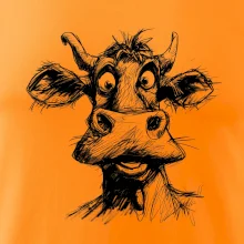 Čiernobiela karikatúra svetlá krava hlava Čiernobiela karikatúra svetlá krava hlava