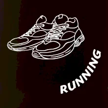 Running nápis šikmo