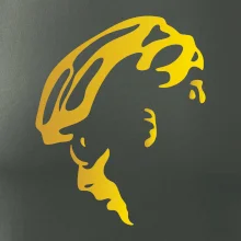 Hlava cyklista zlatá