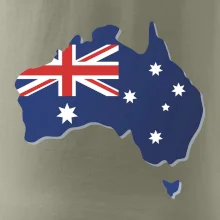 Austrália - vlajka mapa