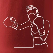 Žena boxerka jedným ťahom