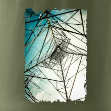 Farebné nebo - stožiare vysokého napätia