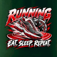 Bežecká topánka so stopkami eat sleep repeat
