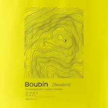 Boubín - vrstevnice v obdĺžniku