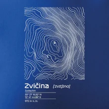 Zvičina - vrstevnice v obdĺžniku