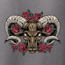 Hlava barana s ružami