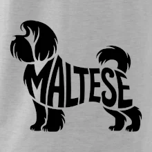 Maltézsky psík nápis v tele