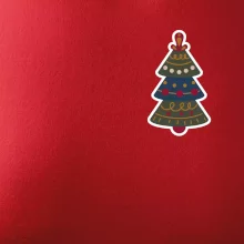 Folklór na prsníku vianočný stromček