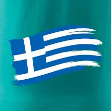 Grécko vlajka - štetkou