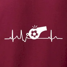 EKG futbal rozhodca a píšťalka