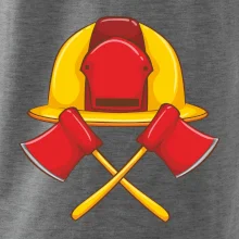 Hasičská helma a sekera Hasičská helma a sekera