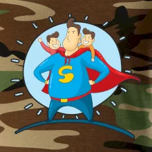 Otec superman - chlapec a chlapec
