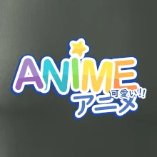 Anime nápis dúhový