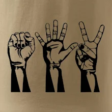 Kameň nožnice papier čierne