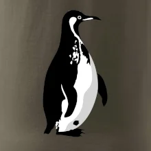 Tučniak čiernobiely z boku