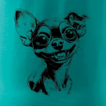 Čiernobiela karikatúra čivava