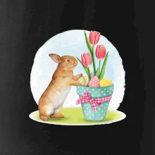 Veľkonočný zajačik tulipány