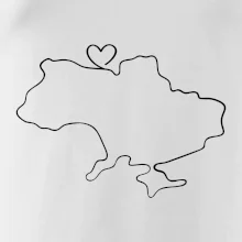 Mapa Ukrajiny - srdce Mapa Ukrajiny - srdce