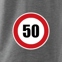Dopravná značka - obmedzenie rýchlosti 50