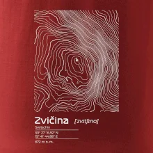 Zvičina - vrstevnice v obdĺžniku