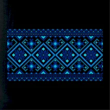 Ukrajinský vzor - modrý