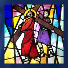 Vitráž - Ježiš a kríž
