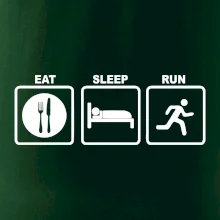 Eat sleep run štvorce