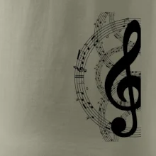 Husľový kľúč a noty