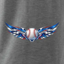 Baseballový míček s kovovými křídly