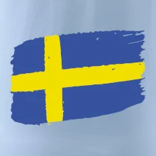 Švédsko vlajka štetkou