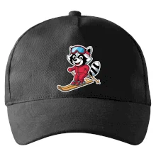 Mýval na lyžiach - kreslený