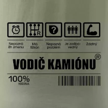 Čiarový kód - Vodič kamiónu Čiarový kód - Vodič kamiónu