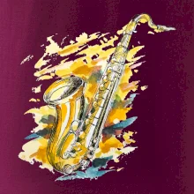 Saxofón maľovaný