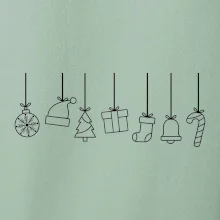 Rodinné vianočné tričká - Vianočné ozdoby na povrázku