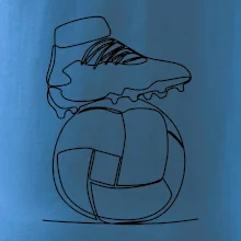 Futbalová lopta kopačka jedným ťahom Futbalová lopta kopačka jedným ťahom