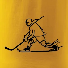 Kreslený hokejista tučnou fixkou